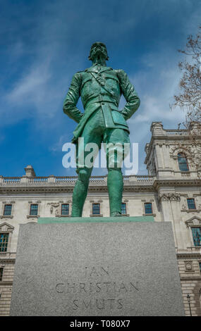 Statue, Jan Christian Smuts, Parliament Square, London, England, Grossbritannien Stockfoto