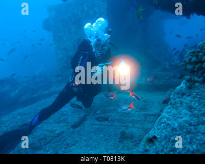 Laderaeume, Rack Thistlegorm, Rotes Meer, Aegypten Stockfoto