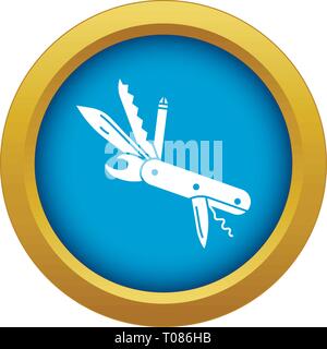 Lager Messer Symbol blau Vector isoliert Stock Vektor