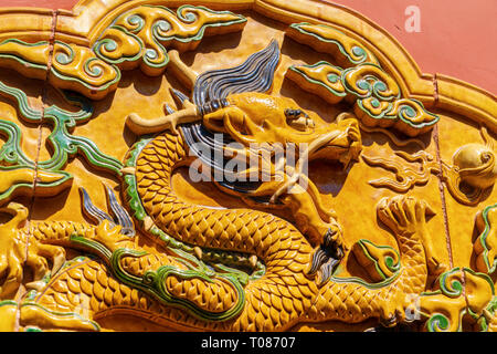 Chinesische Drachen - das Totem von China, neun Drachen. Stockfoto