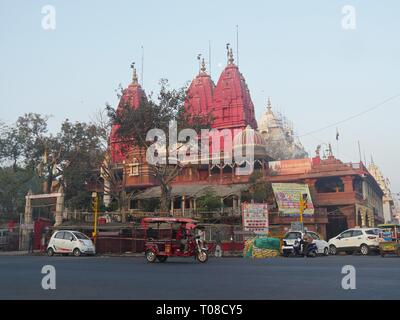 NEU-DELHI, INDIEN – 2018. MÄRZ: Der Shri Digambar Jain Lal Mandir ist der älteste Jain-Tempel in Delhi, Indien. Stockfoto