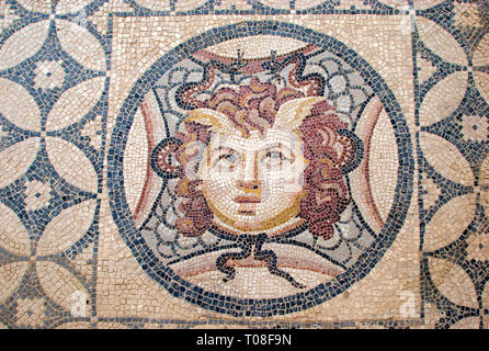 Antike römische Mosaiken von Terrassenhäusern, Ephesus, Türkei Stockfoto