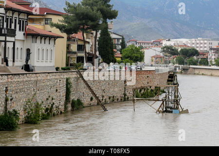 Amasya, Türkei Mai 25, 2016 Ottoman - alte Häuser aus dem Osmanischen Reich und eine wichtige Stadt Stockfoto