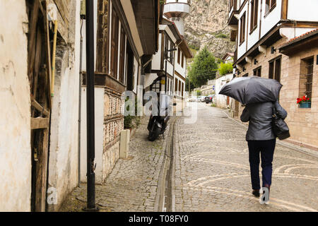 Amasya, Türkei Mai 25, 2016 Ottoman - alte Häuser aus dem Osmanischen Reich und eine wichtige Stadt Stockfoto