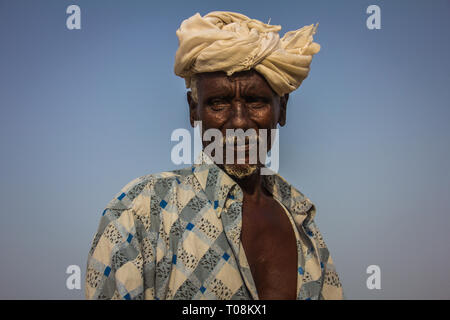 Der Mann auf den Dahlak-Inseln, Eritrea Stockfoto