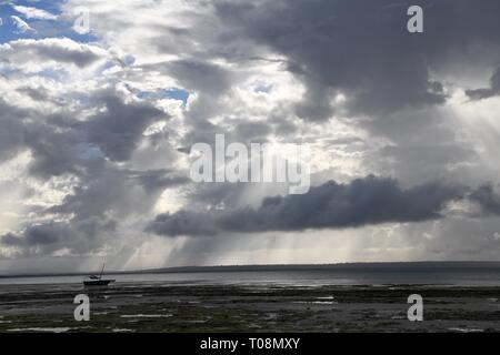 Sturm wetter Matemo Island, Quirimbas Archipel, Mosambik, Ostafrika Stockfoto
