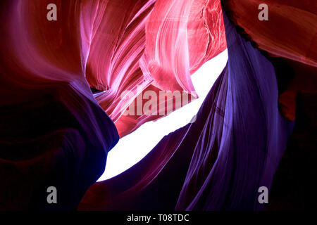 Welle Wüste Ausbildung in den Antelope Canyon in der Nähe von Page, Arizona. Schwarz und Weiß Stockfoto