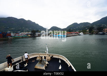 Der Hafen der Hauptstadt Victoria, St. Anne Island, Mahe Island, Seychellen Stockfoto