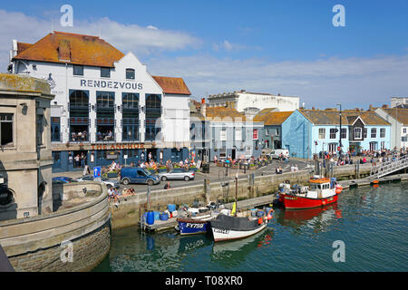 Custom House Quay Weymouth, Großbritannien Stockfoto