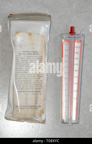 Wetterstation. Windgeschwindigkeit Messgerät Stockfoto