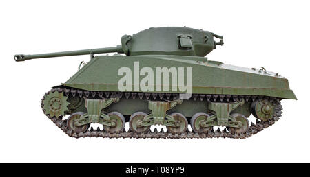 Sherman Tank isoliert Stockfoto