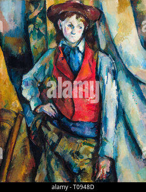 Paul Cézanne, Junge in einer roten Weste, Portrait Malerei, C. 1888 Stockfoto