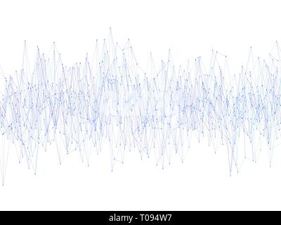Zusammenfassung Hintergrund mit dem Geräusch von Linien. Blaue Linien auf weißem Hintergrund. Vector Illustration Stock Vektor