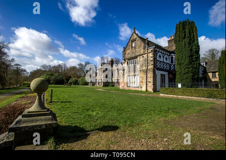 Smithills Hall, Smithills, Bolton. UK. Bild von Paul Heyes, Donnerstag, 14. März 2019. Stockfoto