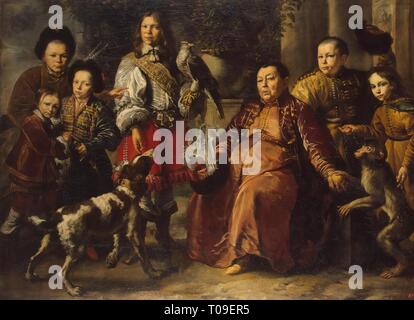 "Family Portrait". Deutschland, 1664. Abmessungen: 166 x 231 cm. Museum: Staatliche Eremitage, St. Petersburg. Autor: Daniel Schultz II. Schultz, Daniel, der Jüngere. Stockfoto