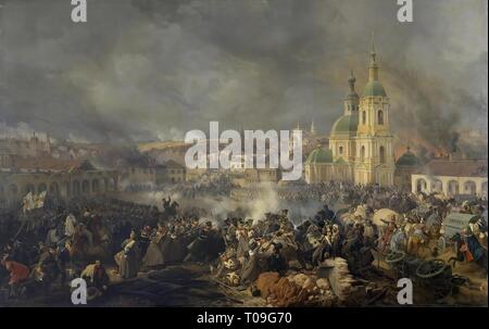"Schlacht von Viazma am 22. Oktober (3) November 1812'. Deutschland, 1842. Abmessungen: 224 x 352 cm. Museum: Staatliche Eremitage, St. Petersburg. Autor: PETER VON HESS. Stockfoto