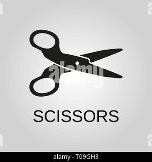 Symbol Schere. Schere Symbol. Flache Bauform. Lager - Vector Illustration. Stock Vektor