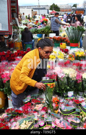 Plaza de Mercado de Paloquemao, Blumenmarkt im Norden von Bogota, Kolumbien Stockfoto