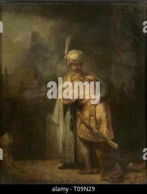 "David und Jonathan". Holland, 1642. Abmessungen: 73 x 61,5 cm. Museum: Staatliche Eremitage, St. Petersburg. Thema: Rembrandt Harmensz. VAN RIJN. REMBRANDT HARMENSZOON VAN RIJN. Rembrandt van Rhijn. Stockfoto