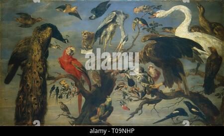 "Bird's Konzert'. Flandern, ca. 1630-1640. Abmessungen: 136,5 x 240 cm. Museum: Staatliche Eremitage, St. Petersburg. Autor: Frans Snyders. Frans Snyders. Stockfoto