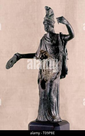 MINERVA EN BRONCE DE LA CIUDADELA SOBRADO-coruna -. Lage: MUSEO ARQUEOLOGICO/CASTILLO. Minerva. ATENEA (DIOSA GRIEGA). Stockfoto