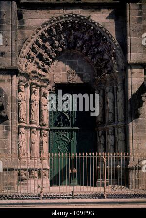 IGL S MARTIN - PORTADA. Lage: Iglesia de San MARTIÑO. NOIA/NOYA. Coruña. Spanien. Stockfoto