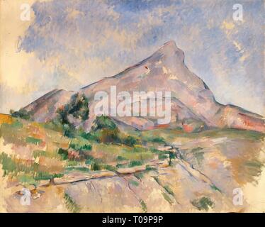 'Mount Sainte-Victoire". Frankreich, ca. 1897-1898. Abmessungen: 81 x 100,5 cm. Museum: Staatliche Eremitage, St. Petersburg. Autor: Paul Cezanne. Stockfoto