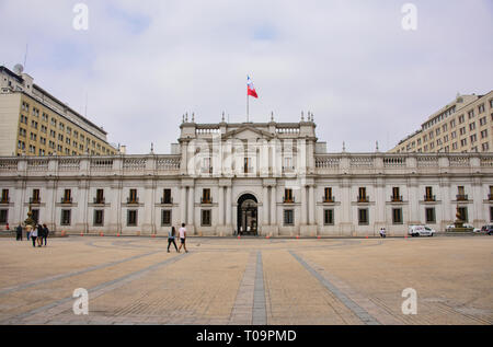 Palacio de la Moneda, dem Präsidentenpalast, Santiago, Chile Stockfoto