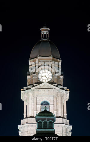 Fort Worth Gerichtsgebäude Clock 032219 Stockfoto