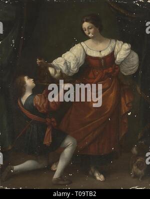 "Herodias, der Leiter der Hl. Johannes der Täufer" empfangen. Italien, erste Hälfte des 17. Jahrhunderts. Abmessungen: 189 x 151,5 cm. Museum: Staatliche Eremitage, St. Petersburg. Autor: Guido Reni. Stockfoto