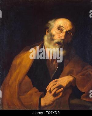 "Büßer von St. Peter. Spanien, Ende 1620. Abmessungen: 75 x 63,5 cm. Museum: Staatliche Eremitage, St. Petersburg. Thema:: LANFRANCO. Ribera, José, de. Stockfoto