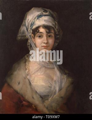 "Porträt der Schauspielerin Antonia Zarate'. Spanien, ca. 1810-1811. Abmessungen: 71 x 58 cm. Museum: Staatliche Eremitage, St. Petersburg. Autor: Francisco de Goya. Stockfoto