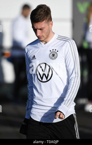 Marco Reuss (Deutschland). GES/fussball/Nationalmannschaft: DFB-Teambus, 18.03.2019 Fußball / Fussball: Deutsche Nationalmannschaft, neuen Teambus, Wolfsburg, 18. März 2019 | Verwendung weltweit Stockfoto