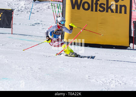 Soldeu-El Tarter, Andorra. 17 Mär, 2019. MIKAELA SHIFFRIN USA nimmt Teil an dem Rennen für den Herren Slalom Rennen der FIS Alpine Ski World Cup Finale Soldeu-El Tarter Andorra, am 17. März 2019. Quelle: Martin Silva Cosentino/Alamy leben Nachrichten Stockfoto