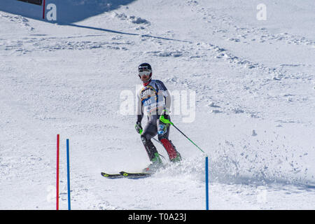 Soldeu-El Tarter, Andorra. 17 Mär, 2019. MIKAELA SHIFFRIN USA nimmt Teil an dem Rennen für den Herren Slalom Rennen der FIS Alpine Ski World Cup Finale Soldeu-El Tarter Andorra, am 17. März 2019. Quelle: Martin Silva Cosentino/Alamy leben Nachrichten Stockfoto