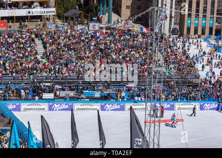 Soldeu-El Tarter, Andorra. 17 Mär, 2019. Soldeu-El Tarter, Andorra. 17 Mär, 2019. FIS Alpine Ski World Cup Finale Soldeu-El Tarter Andorra, am 17. März 2019. Quelle: Martin Silva Cosentino/Alamy leben Nachrichten Stockfoto