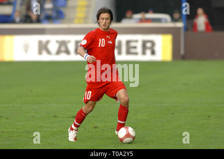 Oktober 7, 2006 - Liberec, Tschechische Republik - Tschechische Republik ''A'' vs San Marino ''A'', 7:0, Gruppe D Euro 2008-Qualifikationsspiel, 7.10.2006, Liberec, CZ. Tomas Rosicky, Kapitän der Tschechischen ''A'' Team. Foto Slavek Ruta (Credit Bild: © Slavek Ruta/ZUMA Draht) Stockfoto