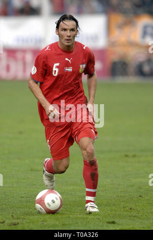 Oktober 7, 2006 - Liberec, Tschechische Republik - Tschechische Republik ''A'' vs San Marino ''A'', 7:0, Gruppe D Euro 2008-Qualifikationsspiel, 7.10.2006, Liberec, CZ. Marek Jankulovski, Fußball der Tschechischen ''A'' Team. Foto Slavek Ruta (Credit Bild: © Slavek Ruta/ZUMA Draht) Stockfoto