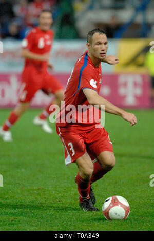 Oktober 7, 2006 - Liberec, Tschechische Republik - Tschechische Republik ''A'' vs San Marino ''A'', 7:0, Gruppe D Euro 2008-Qualifikationsspiel, 7.10.2006, Liberec, CZ. Jan Polak aus der Tschechischen Republik ein. Foto Slavek Ruta (Credit Bild: © Slavek Ruta/ZUMA Draht) Stockfoto