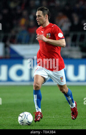 März 24, 2007 - Prag, Tschechische Republik - Euro 2008 Gruppe D qualifikationsspiel zwischen der Tschechischen Republik und Deutschland, 1:2, Toyota Arena in Prag, 24. März 2007, CZE. Jan Polak der Tschechischen Republik. Foto Slavek Ruta (Credit Bild: © Slavek Ruta/ZUMA Draht) Stockfoto