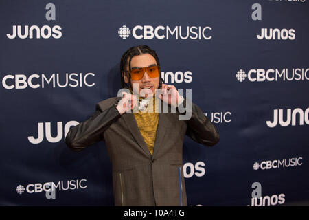 Budweiser Gardens, London, Ontario, Kanada. 17. Mär 2019. Killy 2019 Juno Awards auf dem roten Teppich Budweiser Gardens in London, Ontario, Kanada Kredit: topconcertphoto/Alamy leben Nachrichten Stockfoto