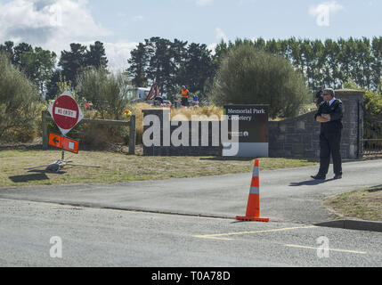 Christchurch, Canterbury, Neuseeland. 19 Mär, 2019. Bestattungen der 50 Personen in zwei Moschee shootings getötet wurden erwartet, unterwegs diese Woche zu erhalten. Credit: PJ Heller/ZUMA Draht/Alamy leben Nachrichten Stockfoto