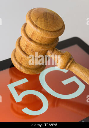 Mainz, Germany, March 19 2019: Symbolic picture for start of the 5G frequency auction.             Credit: Juergen Schwarz/Alamy Live News Stockfoto