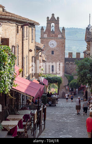 Die Festung, das Schloss, Gradara, Provinz von Pesaro und Urbino, Italien Stockfoto