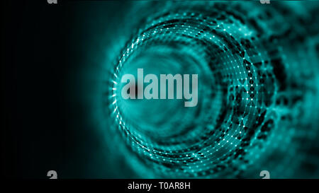 Zeittunnel, Computer generiert abstrakte Fraktal-Hintergrund Stockfoto