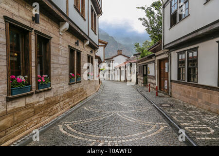 Amasya, Türkei Mai 25, 2016 Ottoman - alte Häuser aus dem Osmanischen Reich und eine wichtige Stadt Stockfoto