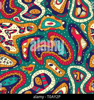 Ethnische nahtlose Muster mit afrikanischen Drucken. Vector Illustration helle Farbe Stock Vektor