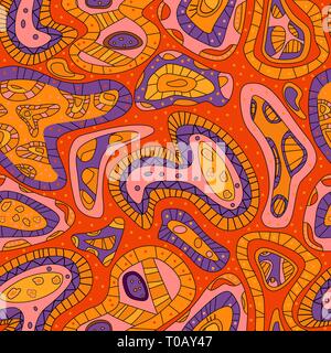 Ethnische abstrakte nahtlose Muster mit afrikanischen Drucken. Vector Illustration helle Farbe Stock Vektor