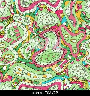 Ethnische abstrakte nahtlose Muster mit afrikanischen Drucken. Vector Illustration helle Farbe Stock Vektor