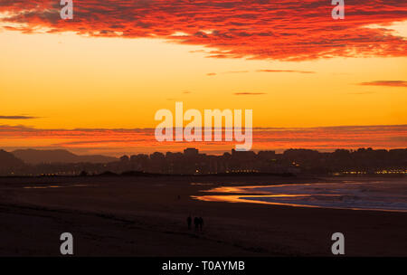 Bucht von Santander. Panoramaaussicht Stockfoto